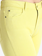 Kotty Women Yellow Skinny Fit High-Rise Clean Look Stretchable Jeans
