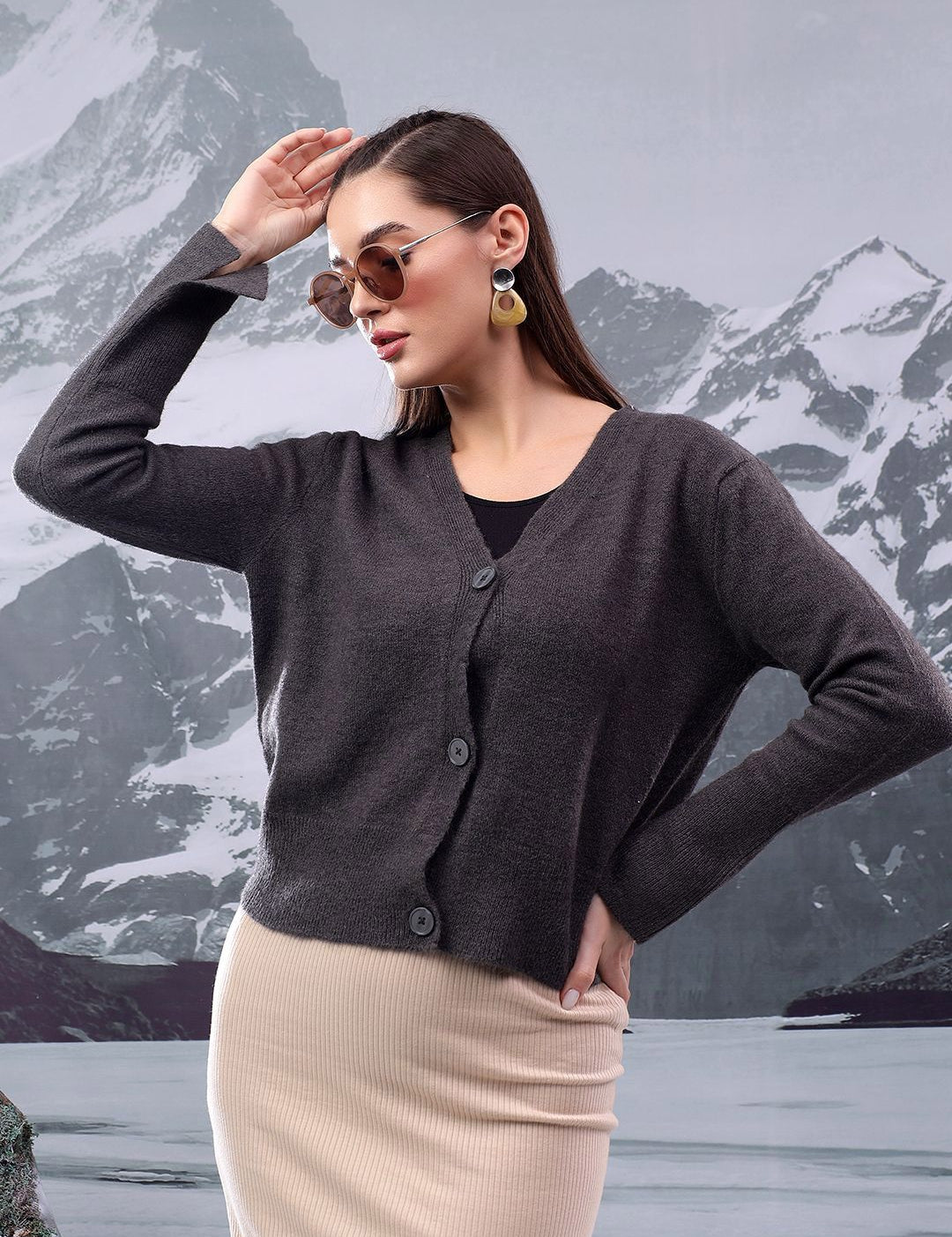 Kotty Women V-Neck Cardigan