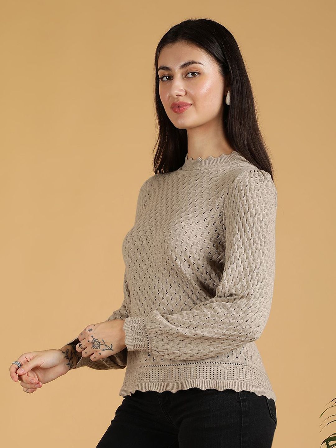 Kotty Women Round Neck Long Sleeves Pullover