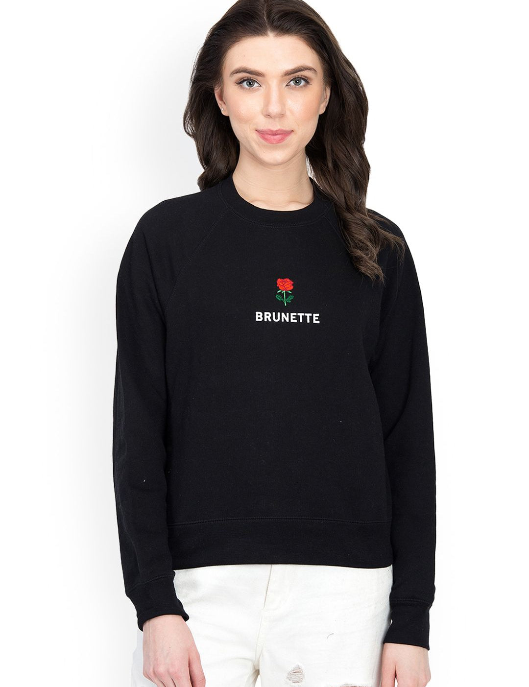 Kotty Women Black Printed Sweatshirt