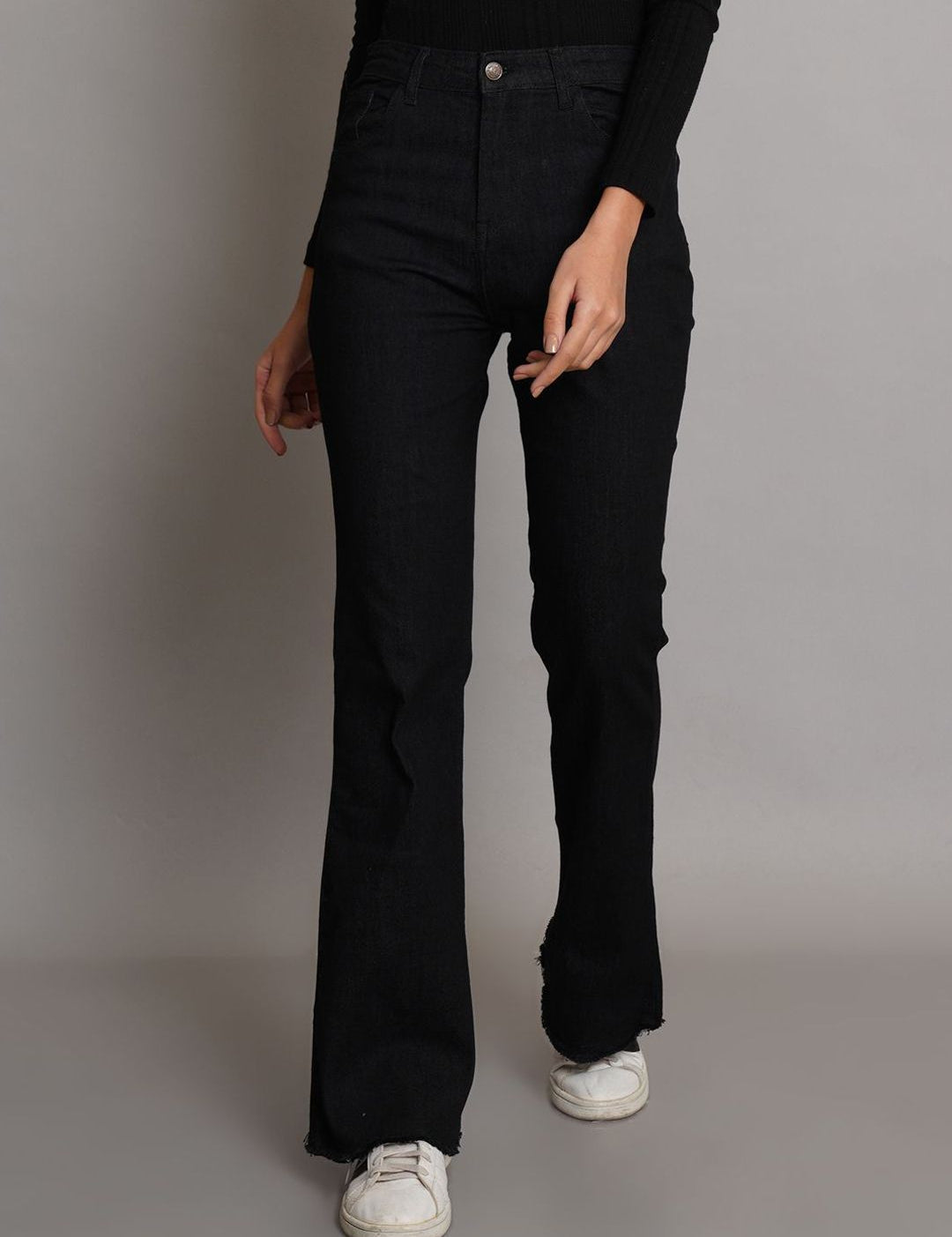 KOTTY Basics Women Bootcut High-Rise Clean Look Stretchable Jeans