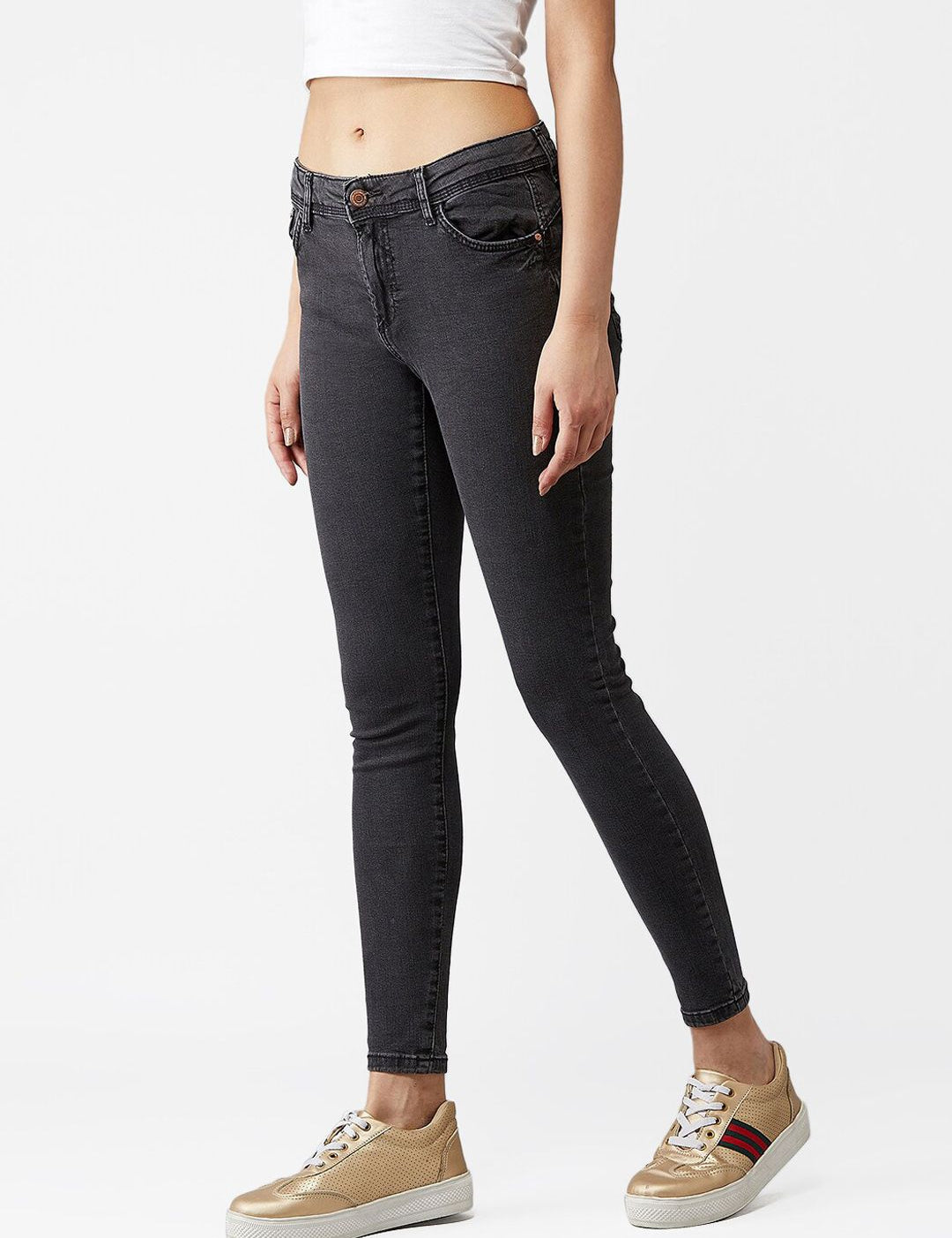 Kotty Women Black Skinny Fit Jeans