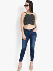 Kotty Women Blue Skinny Fit Mid-Rise Clean Look Jeans