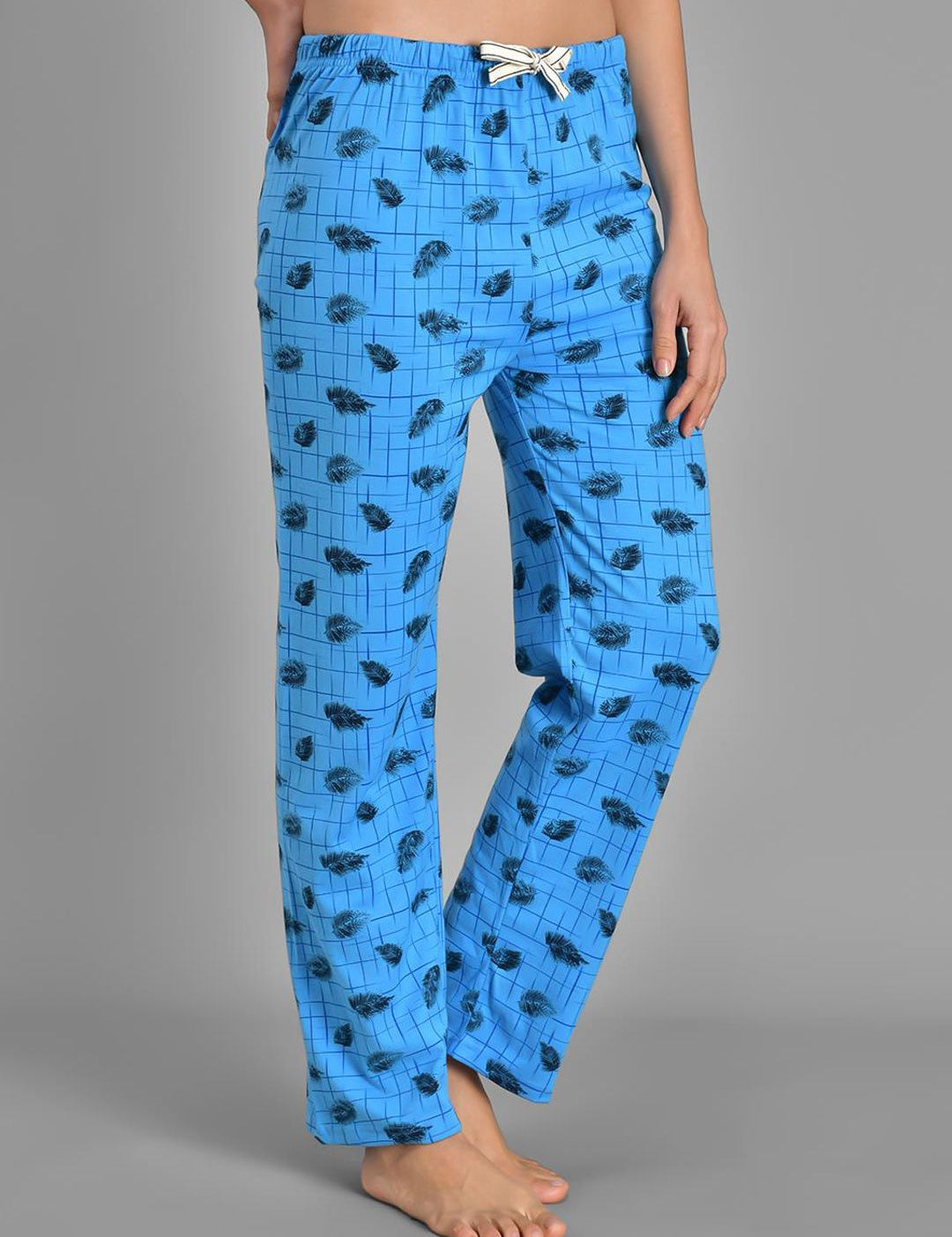 Kotty Women Printed & Checked Pure Cotton Lounge Pants