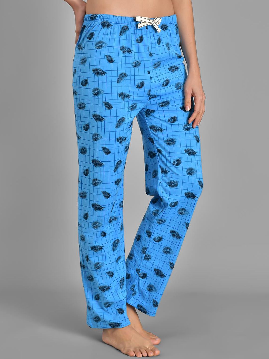 Kotty Women Printed & Checked Pure Cotton Lounge Pants