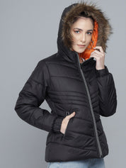 Kotty Women Black Lightweight Padded Jacket