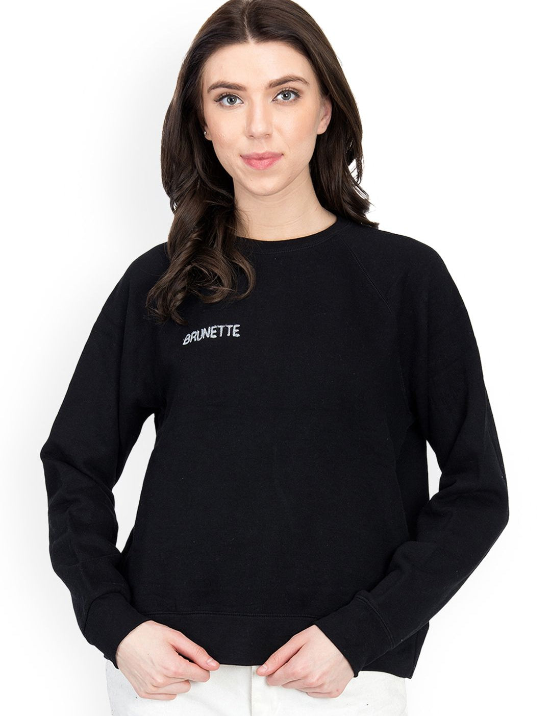 Kotty Women Black Printed Sweatshirt