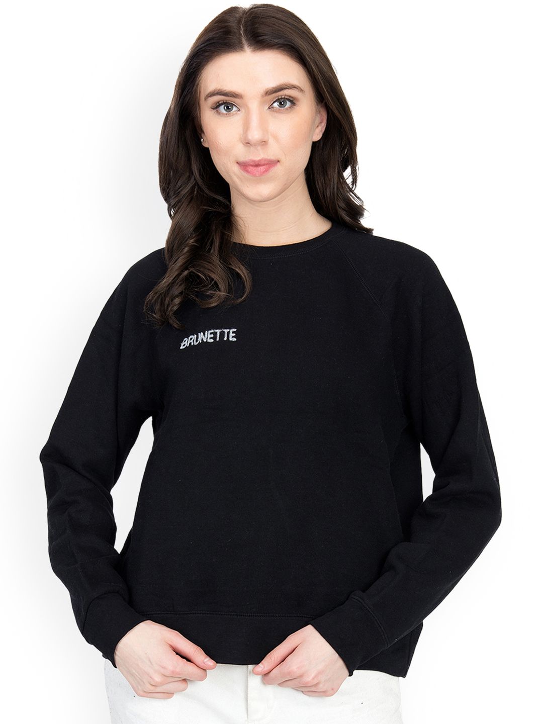 Kotty Women Black Printed Sweatshirt