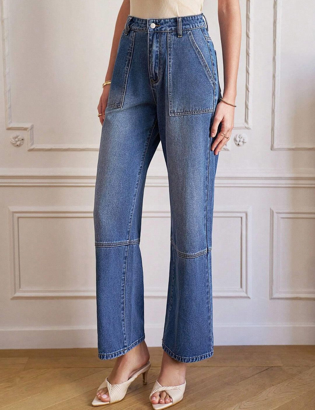 Kotty Women Straight Fit High-Rise Stretchable Jeans