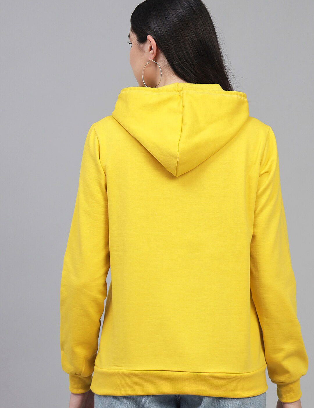 Kotty Women Yellow Hooded Sweatshirt