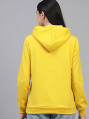 Kotty Women Yellow Hooded Sweatshirt