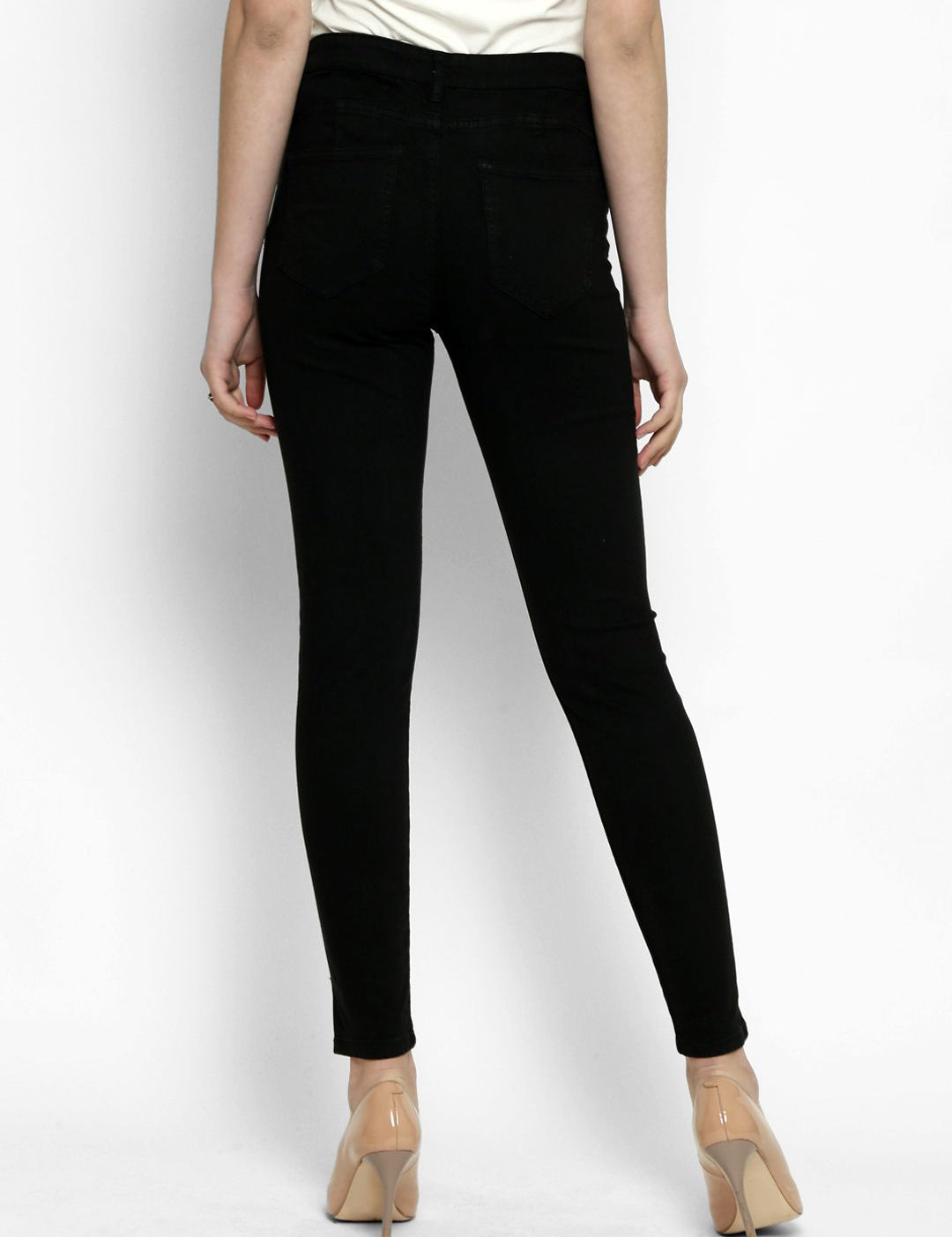 Kotty Women Black Skinny Fit High-Rise Clean Look Jeans