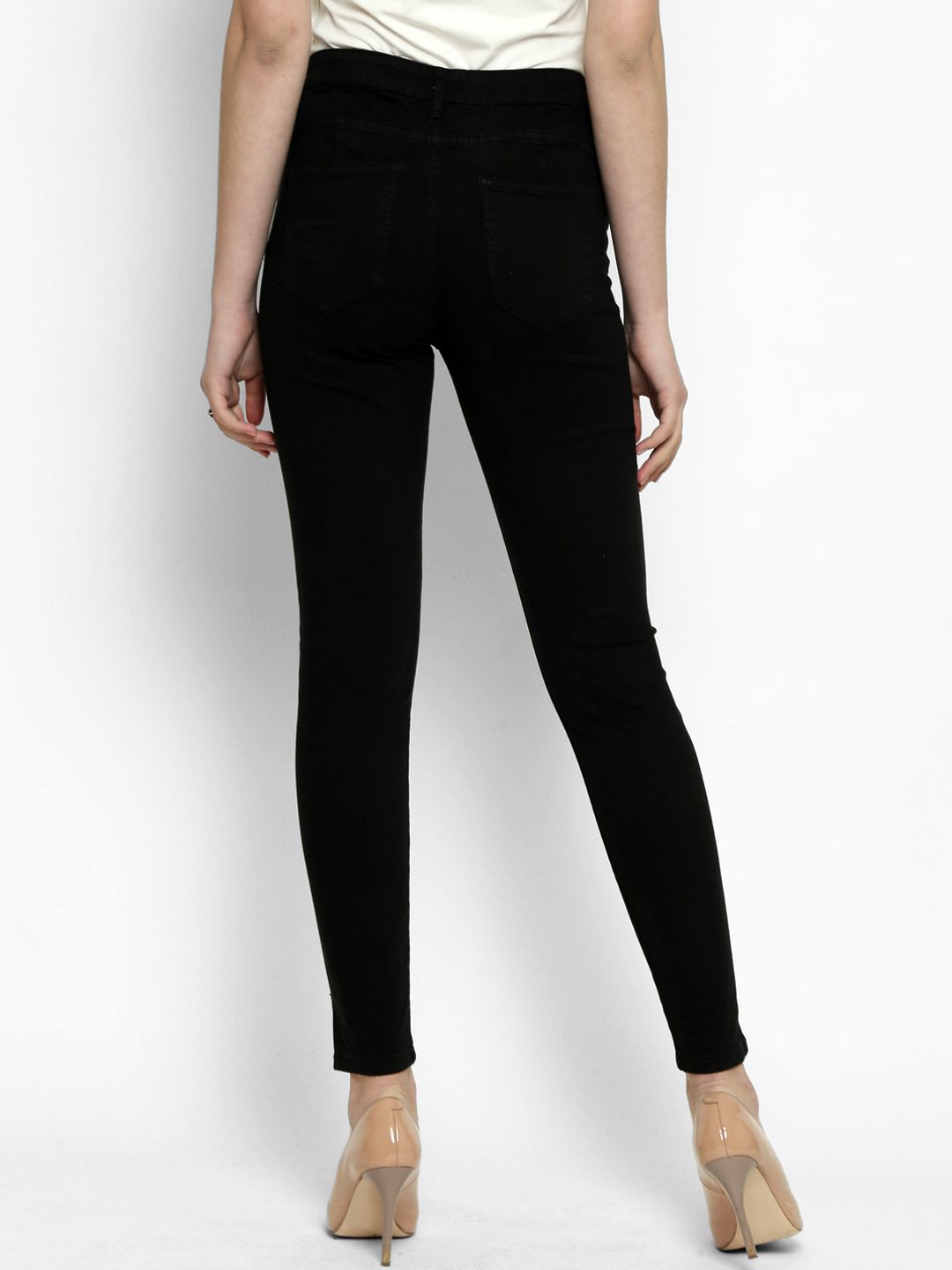 Kotty Women Black Skinny Fit High-Rise Clean Look Jeans