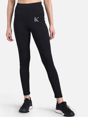Kotty Women Black & White Printed Tights