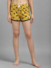 Kotty Women Yellow Printed Night suit