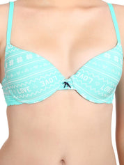 Kotty Women Blue & White Printed Lingerie Set KTTIW127