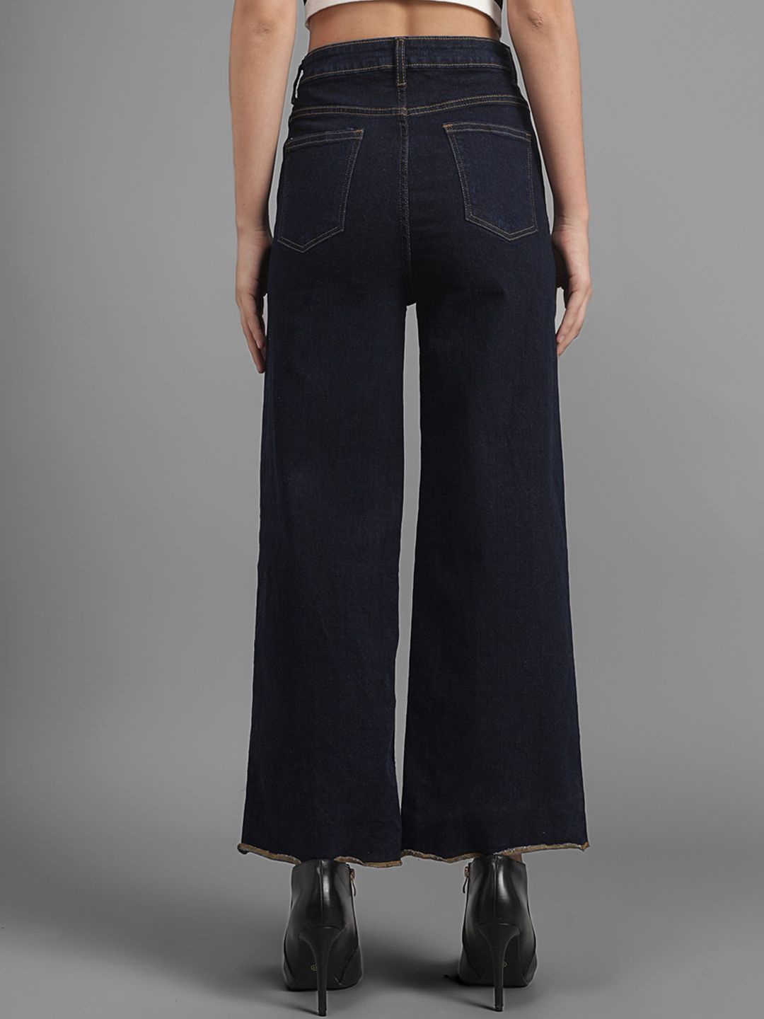 Kotty Women Flared High-Rise Cotton Lycra Stretchable Jeans