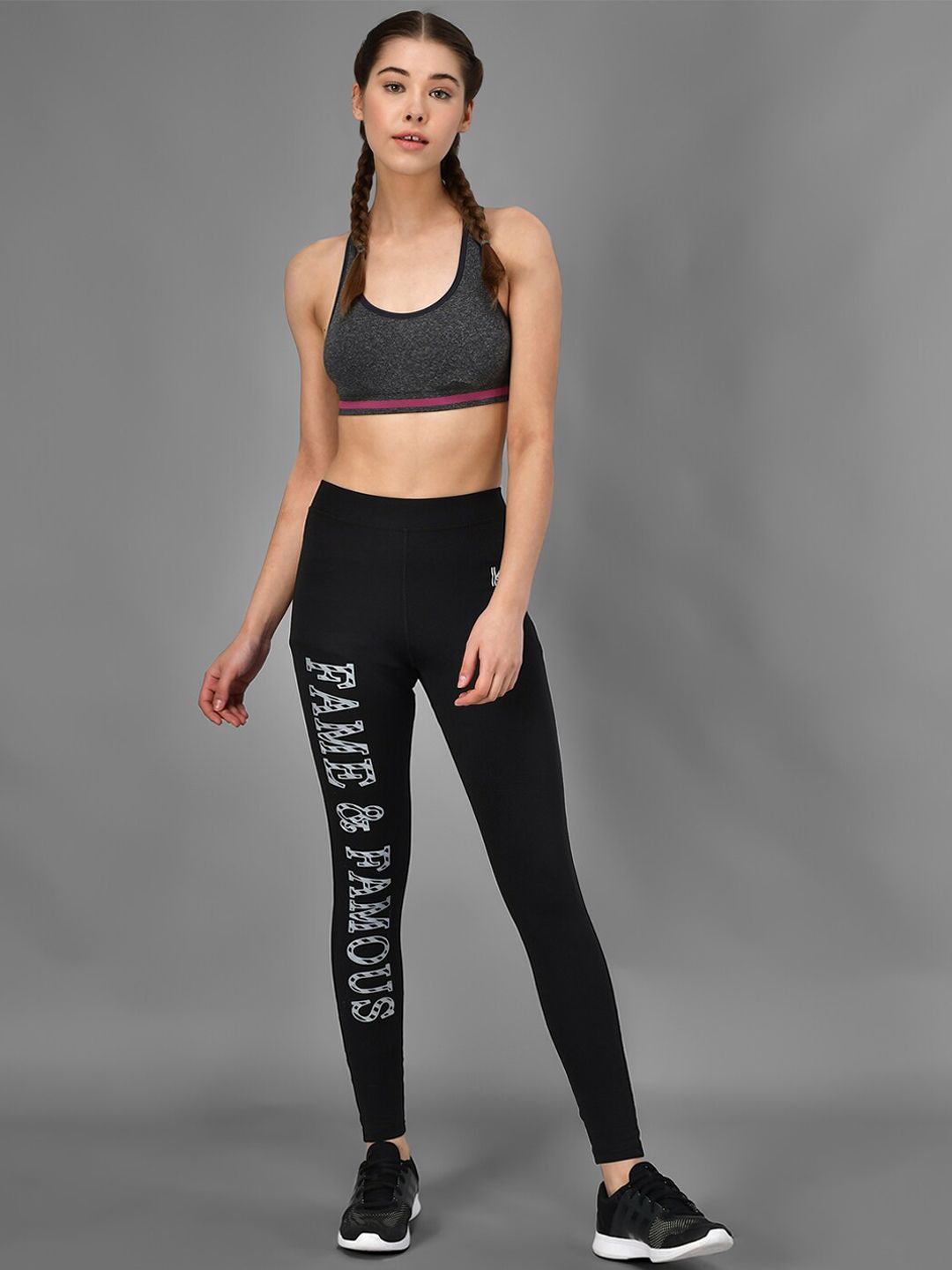 Kotty Women Black & White Printed Tights