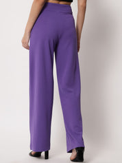 Kotty Women Pack Of 2 Relaxed Straight Leg Fit High-Rise Easy Wash Trousers