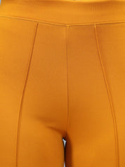 Kotty Women Yellow High-Rise Parallel Trousers