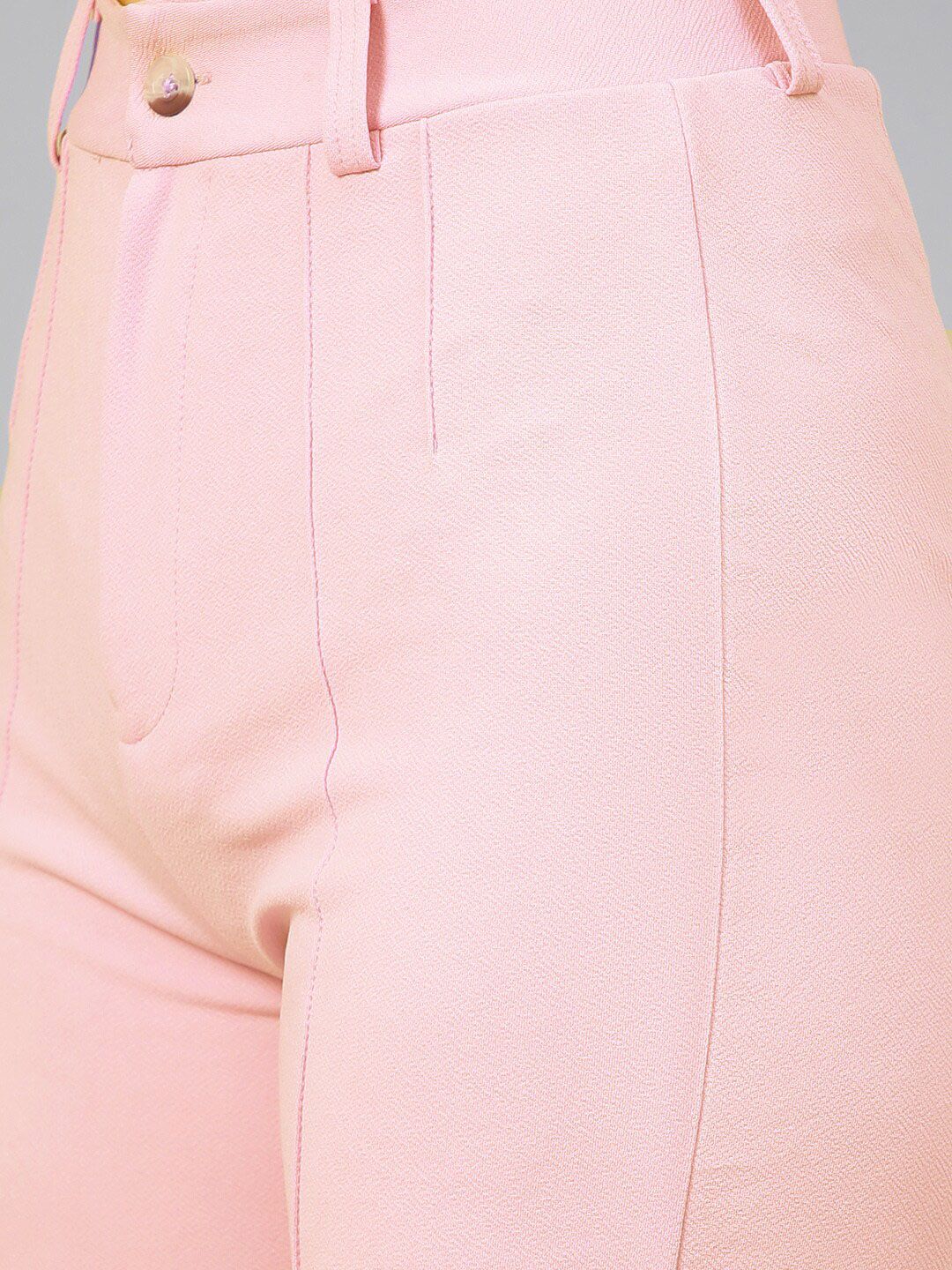 Kotty Women Straight Fit High-Rise Easy Wash Trousers