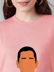 Kotty Women Graphic Printed Round Neck Cotton Oversized T-shirt