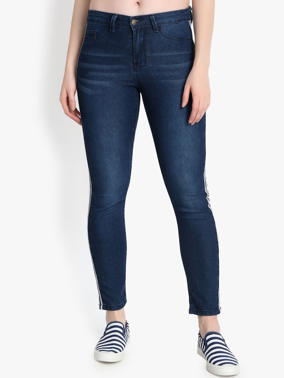 Kotty Women Blue Skinny Fit High-Rise Clean Look Jeans