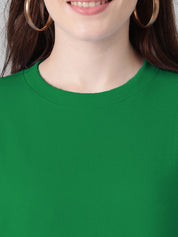 KOTTY Basics Round Neck Drop-Shoulder Sleeves Oversized T-shirt