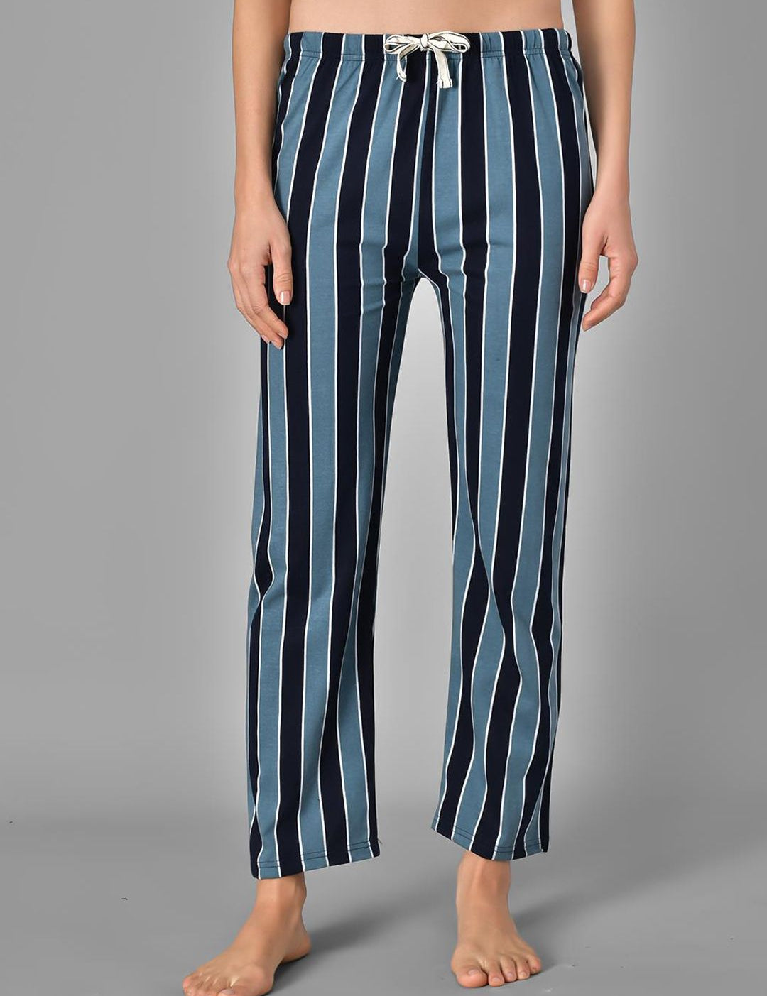 Kotty Women Striped Pure Cotton Lounge Pants