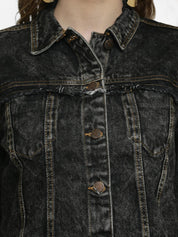 Kotty Women Black Denim Jacket