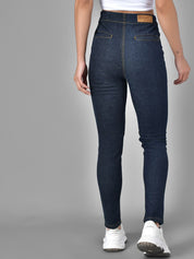 Kotty Women Blue Regular Fit High-Rise Slash Knee Jeans