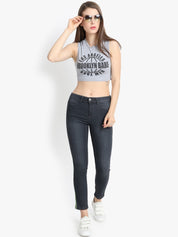 Kotty Women Black Skinny Fit High-Rise Clean Look Jeans