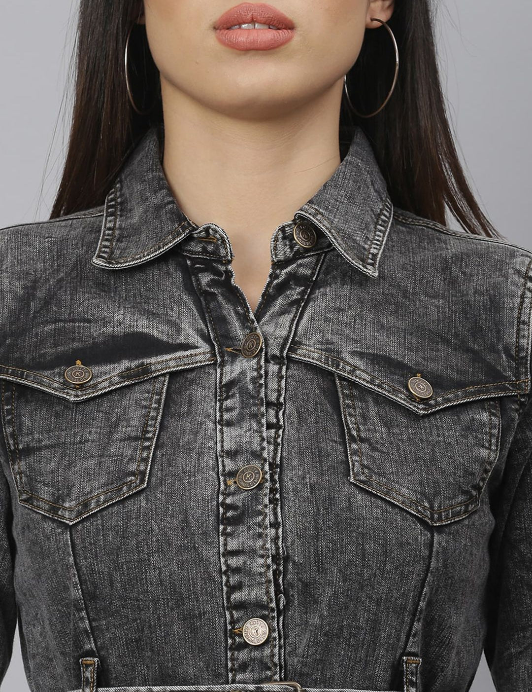 Kotty Women Black Solid Shirt Dress