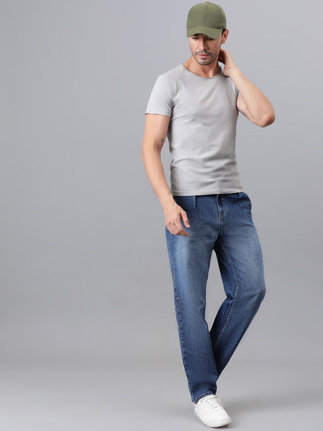 Kotty Men Jean Low-Rise Clean Look Heavy Fade Stretchable Jeans