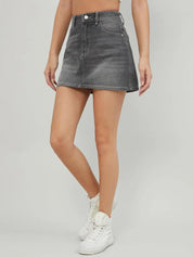 Kotty Denim Straight Mini Skirt