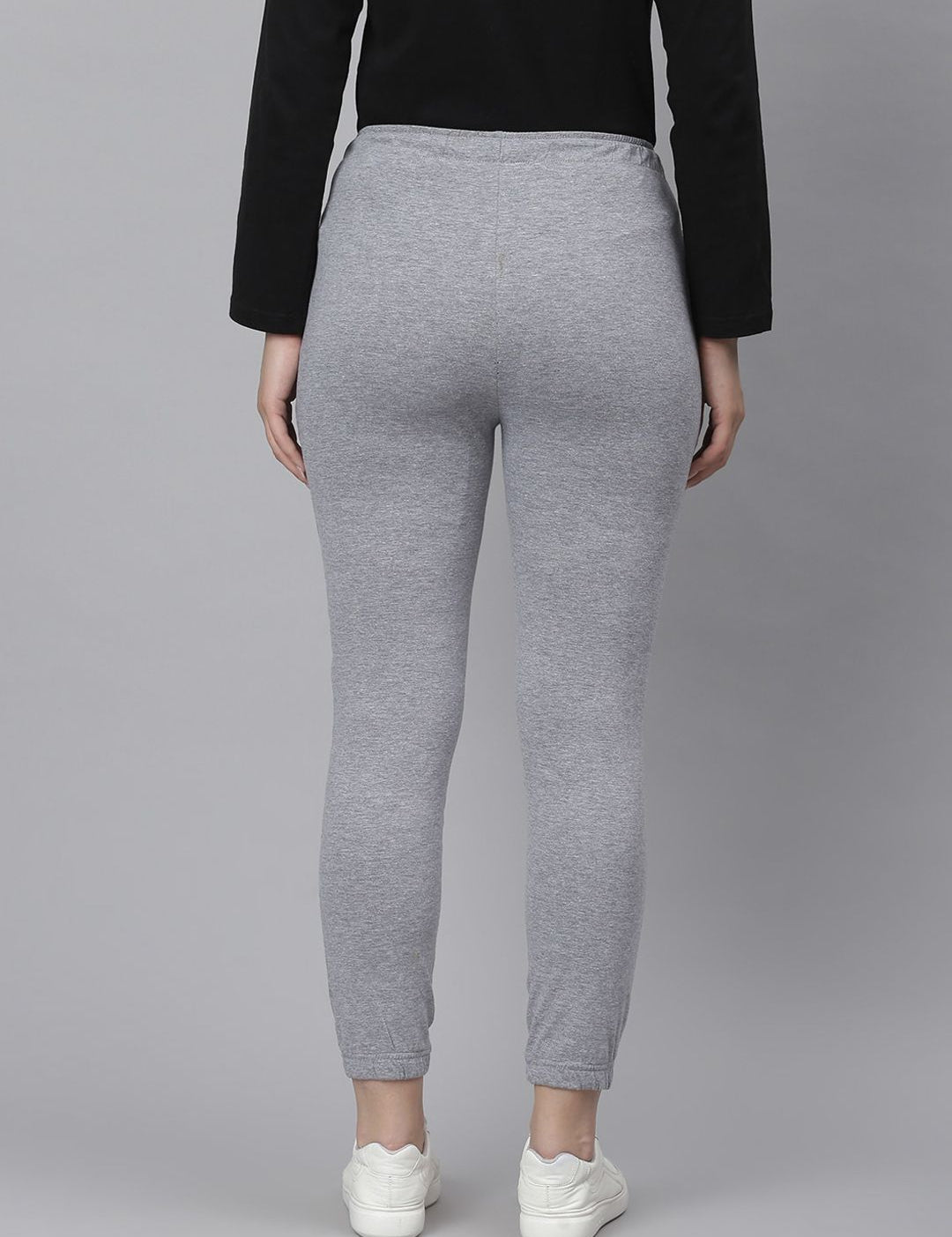 Kotty Women Grey Solid Straight-Fit Track Pants