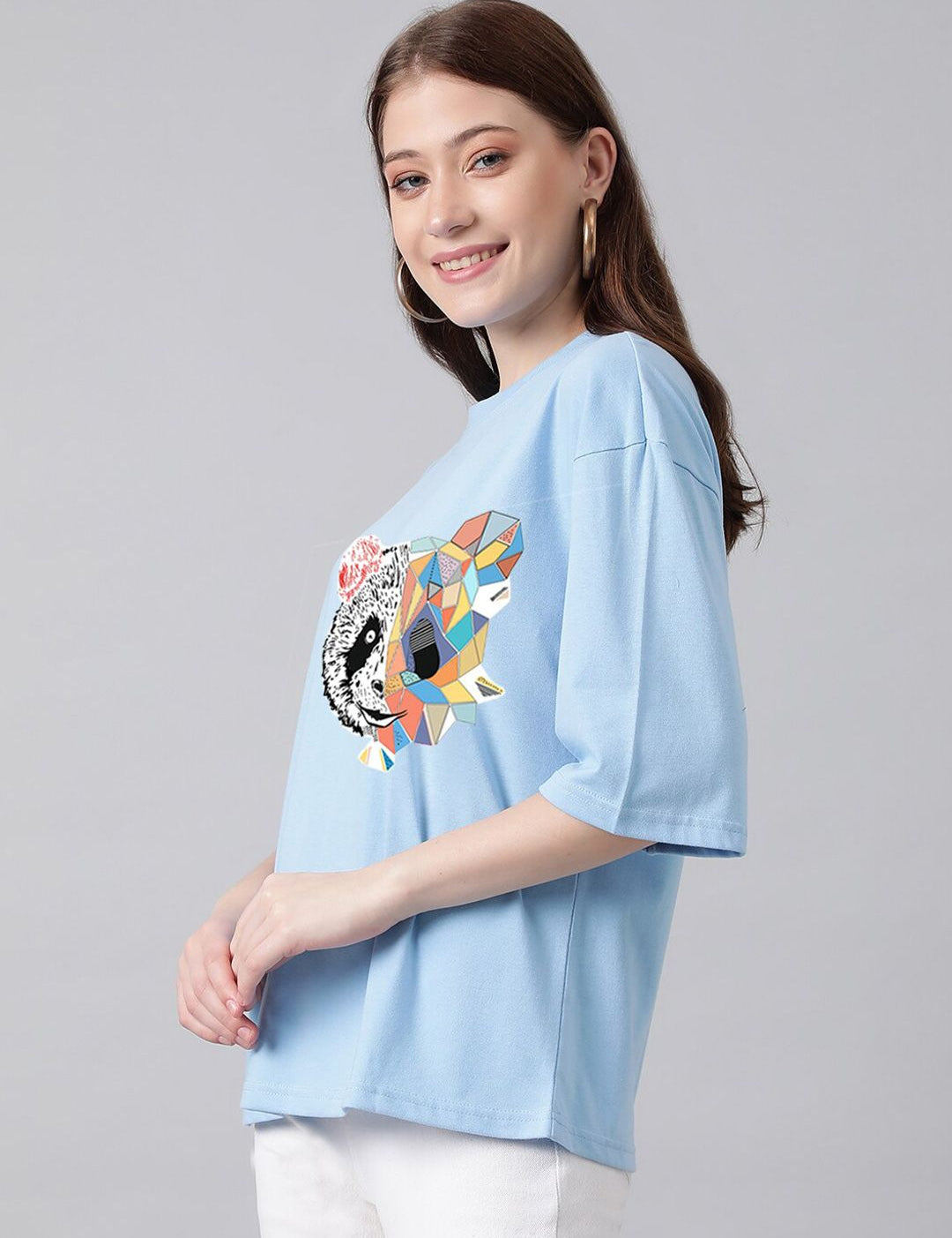 KOTTY Basics Graphic Printed Oversized T-shirt