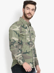 Kotty Men Khaki Printed Lightweight Tailored Jacket