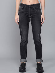 Kotty Women Black Slim Fit High-Rise Light Fade Jeans