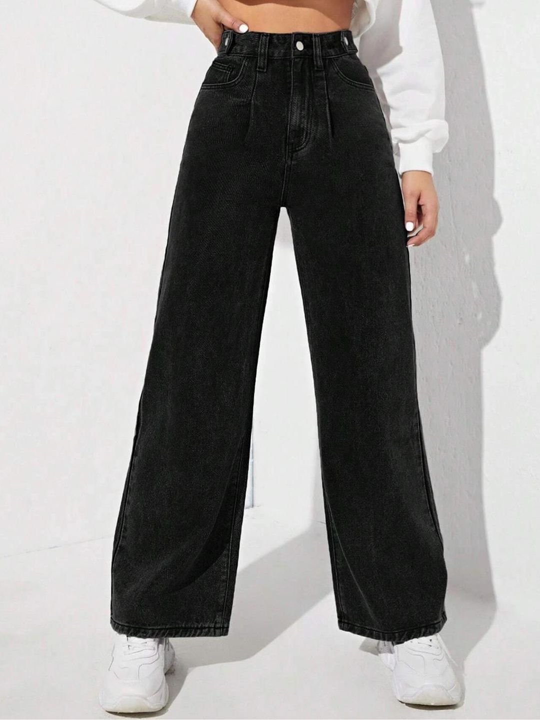 KOTTY Basics Women Jean Straight Fit High-Rise Clean Look Stretchable Jeans