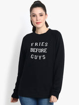 Kotty Women Black Printed Sweatshirt