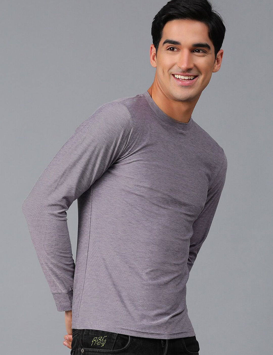 Kotty Round Neck Long Sleeves Regular Fit Casual T-shirt