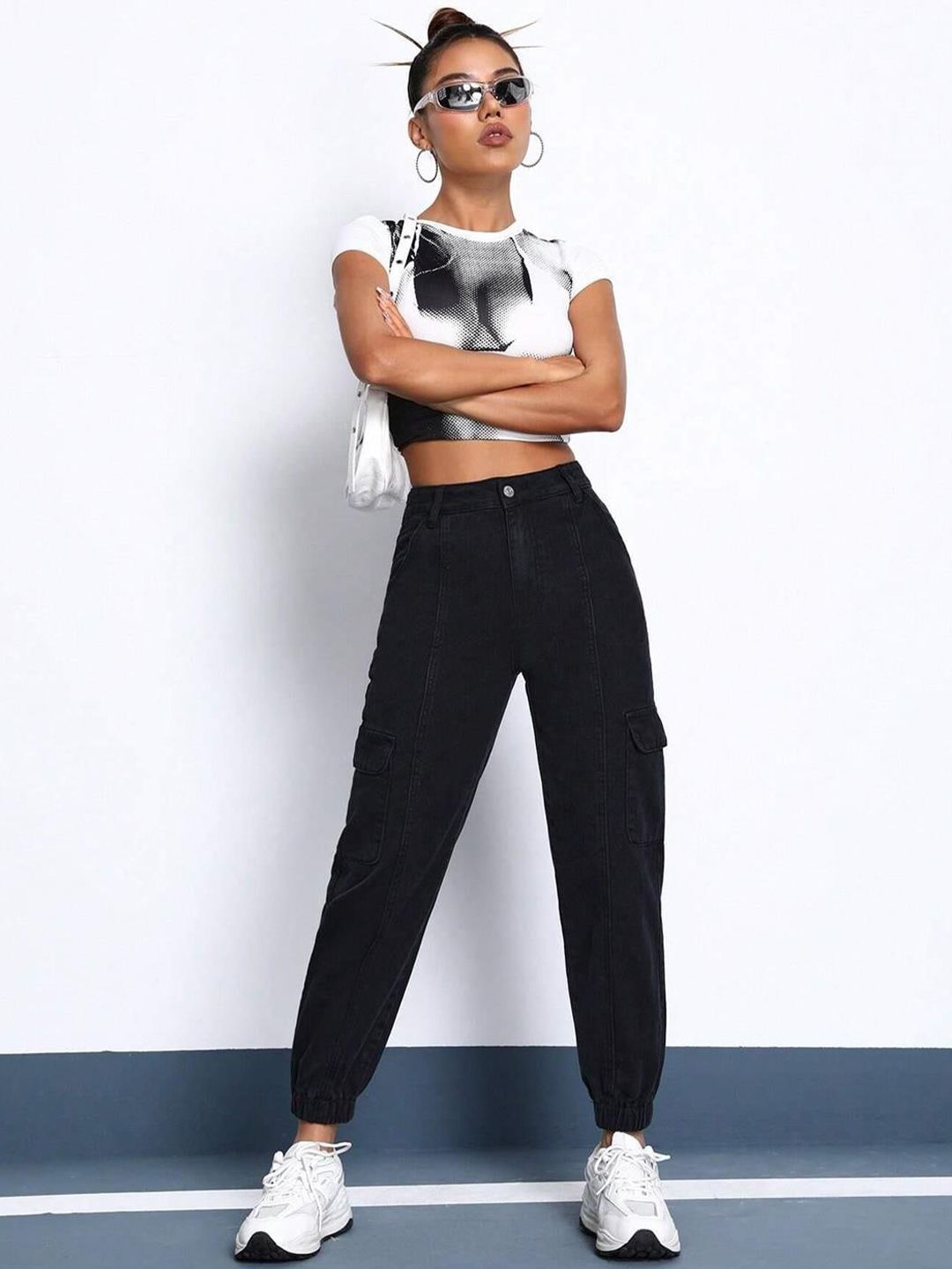 Kotty Women High-Rise Stretchable Cotton Joggers