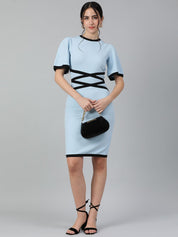 Kotty Flared Sleeves Sheath Dress