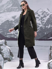 Kotty Women Notched Lapel Cotton Single-Breasted Overcoat