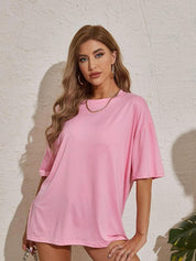 Kotty Drop Shoulder Cotton Longline Oversize T-shirt