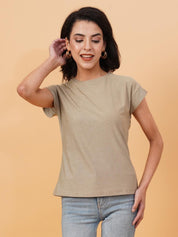 Kotty Round Neck Extended Sleeves Regular Fit T-shirt