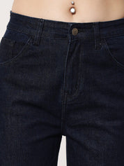 Kotty Women Navy Blue Jean Straight Fit Stretchable Jeans