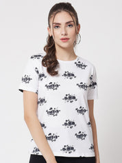 Kotty Women White Printed T-shirt