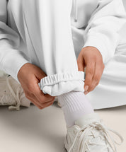 KOTTY Women's White Oversized Hoodie And Jogger Tracksuit Set